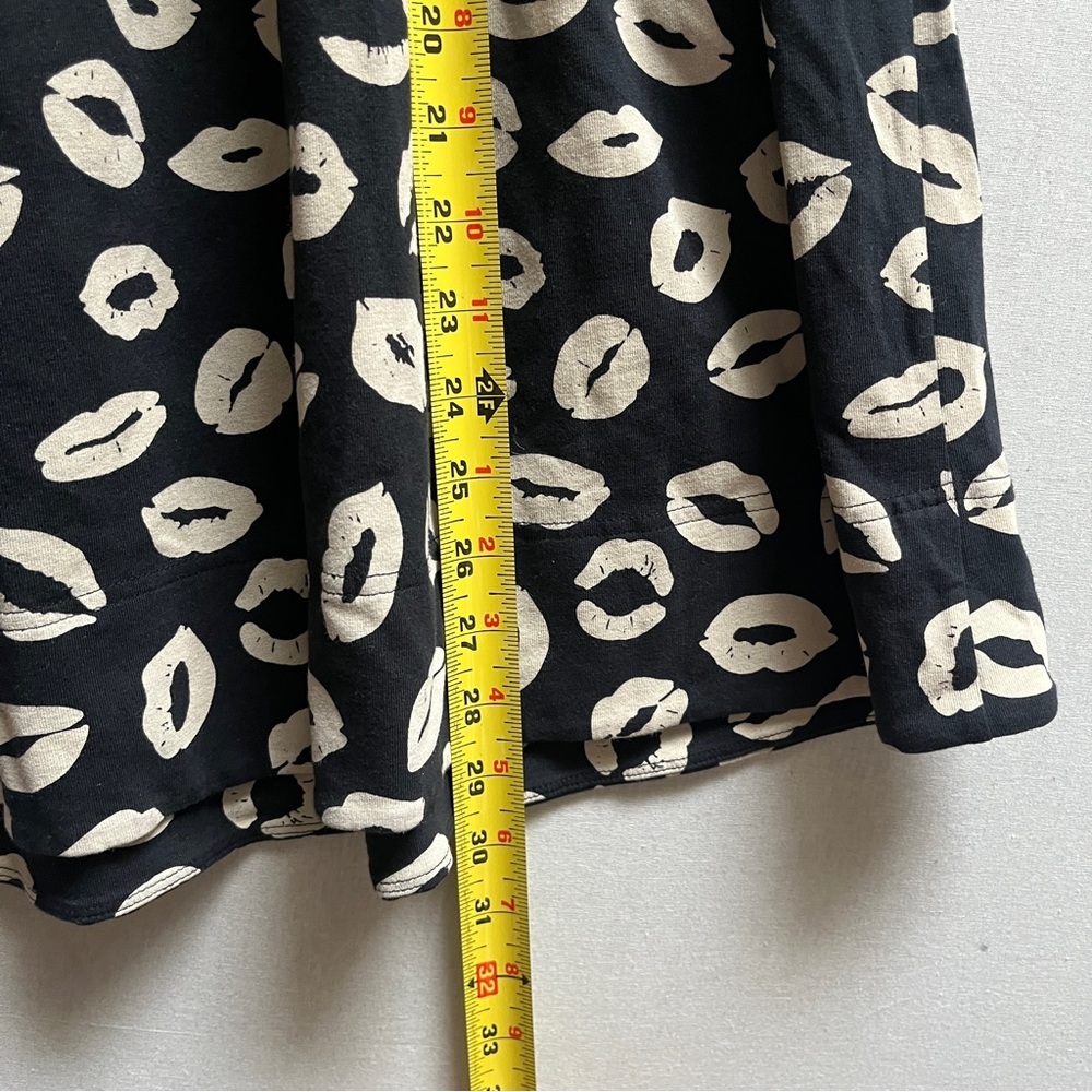 Marc by Marc Jacobs Black & Cream Lip Print Tiered Strapless Halter Dress Size S - Picture 5 of 7